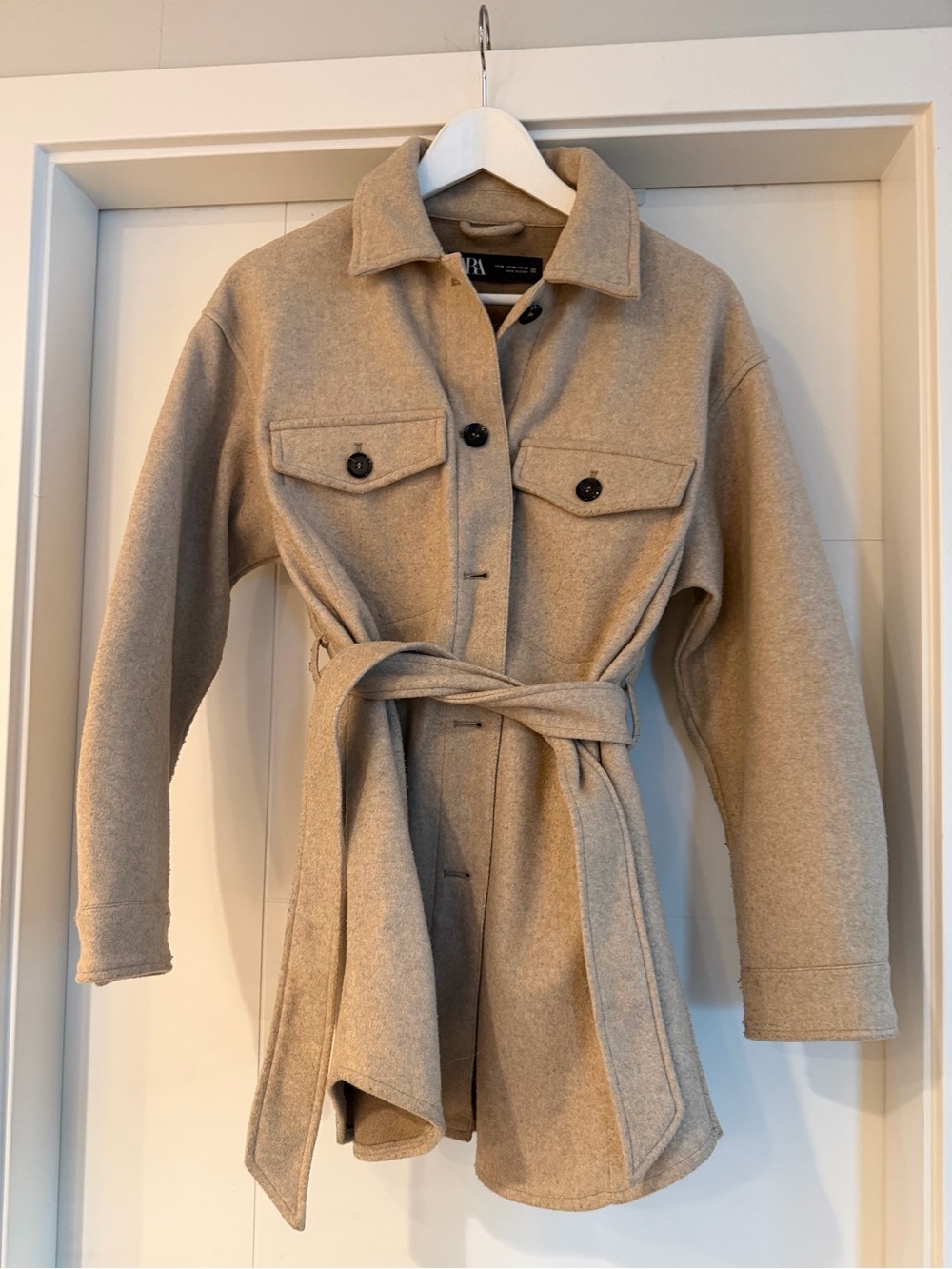Zara Tan Wrap Jacket - Women’s M